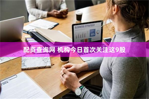 配资查询网 机构今日首次关注这9股