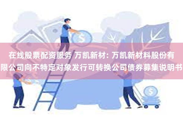 在线股票配资服务 万凯新材: 万凯新材料股份有限公司向不特定对象发行可转换公司债券募集说明书