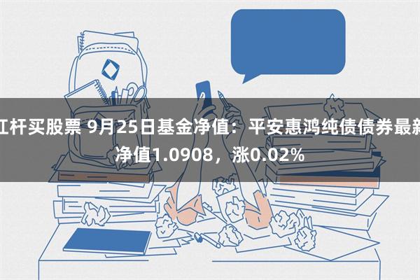 杠杆买股票 9月25日基金净值：平安惠鸿纯债债券最新净值1.0908，涨0.02%