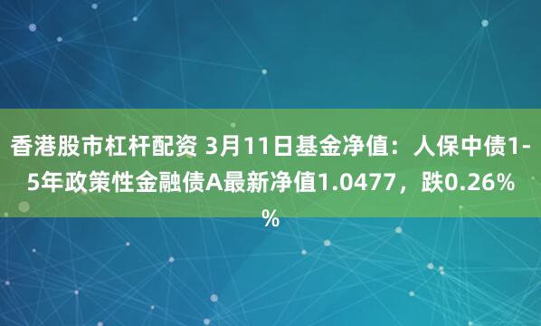 香港股市杠杆配资 3月11日基金净值：人保中债1-5年政策性金融债A最新净值1.0477，跌0.26%